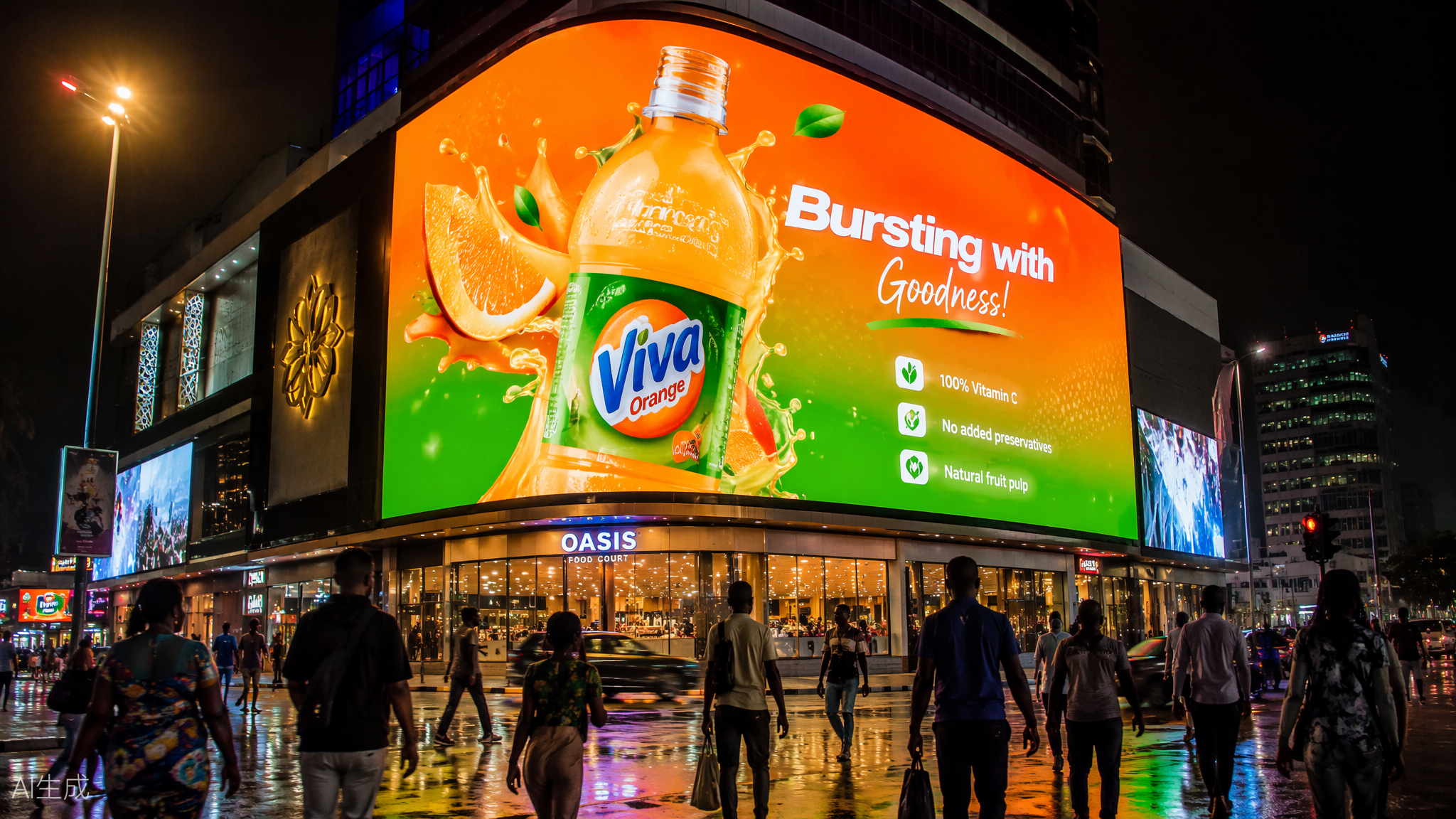 Écran géant LED sur façade